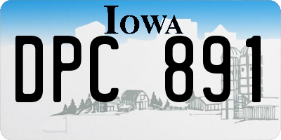 IA license plate DPC891