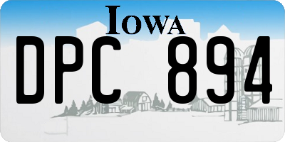 IA license plate DPC894