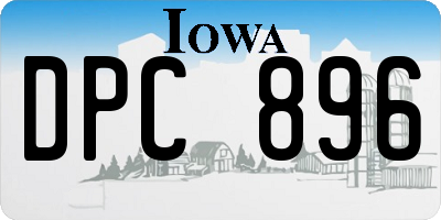 IA license plate DPC896
