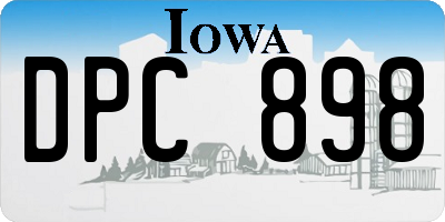 IA license plate DPC898
