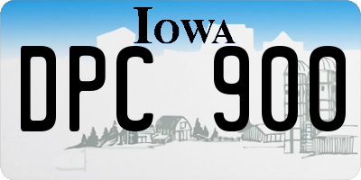 IA license plate DPC900