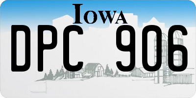 IA license plate DPC906
