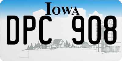 IA license plate DPC908