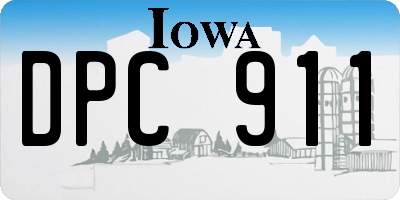 IA license plate DPC911
