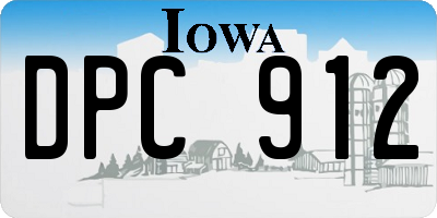 IA license plate DPC912