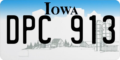 IA license plate DPC913