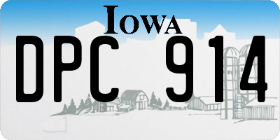 IA license plate DPC914