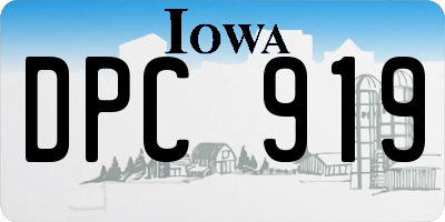 IA license plate DPC919