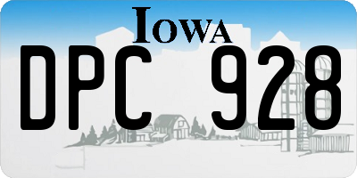 IA license plate DPC928