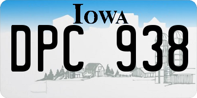 IA license plate DPC938