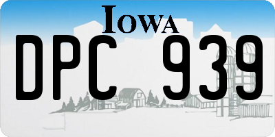 IA license plate DPC939