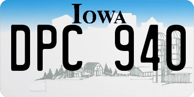 IA license plate DPC940