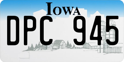 IA license plate DPC945