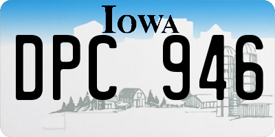IA license plate DPC946