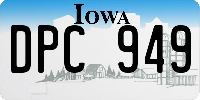 IA license plate DPC949