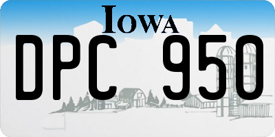 IA license plate DPC950