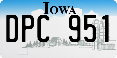 IA license plate DPC951