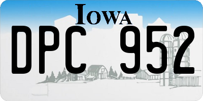 IA license plate DPC952