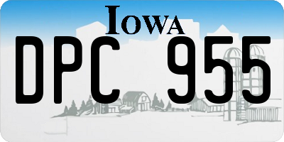 IA license plate DPC955