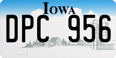 IA license plate DPC956