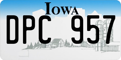 IA license plate DPC957