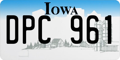 IA license plate DPC961