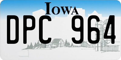 IA license plate DPC964