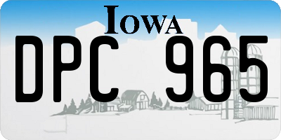 IA license plate DPC965