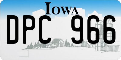 IA license plate DPC966