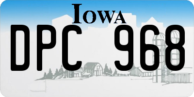 IA license plate DPC968