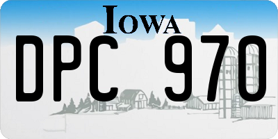 IA license plate DPC970