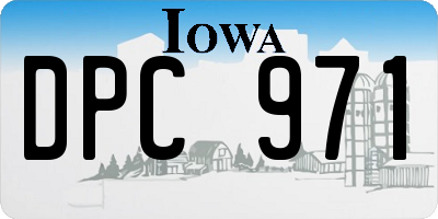 IA license plate DPC971