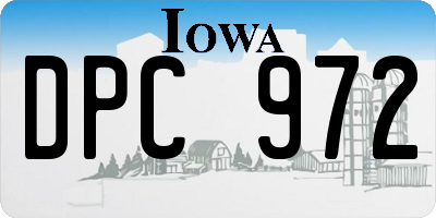 IA license plate DPC972