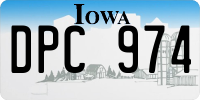 IA license plate DPC974