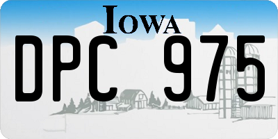IA license plate DPC975