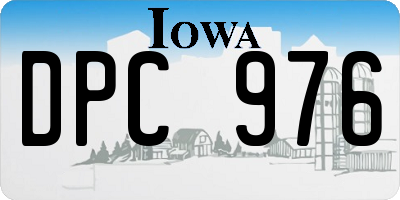 IA license plate DPC976