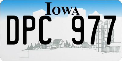IA license plate DPC977