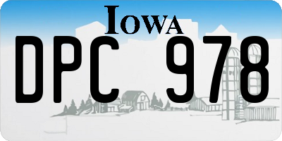 IA license plate DPC978
