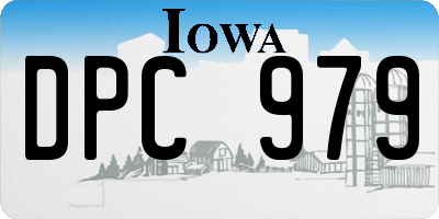 IA license plate DPC979