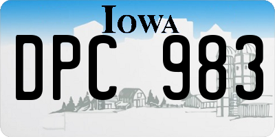 IA license plate DPC983