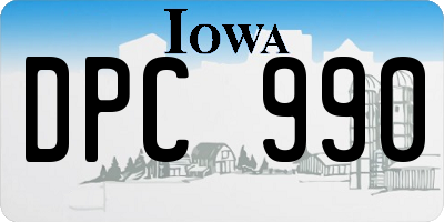 IA license plate DPC990