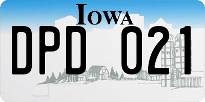 IA license plate DPD021