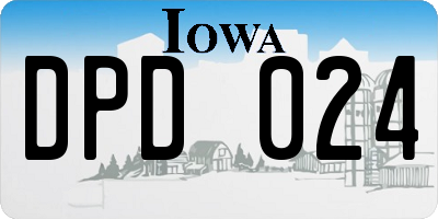 IA license plate DPD024