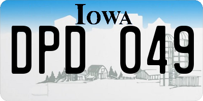 IA license plate DPD049