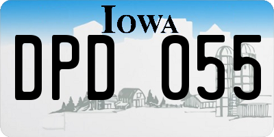IA license plate DPD055