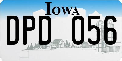 IA license plate DPD056