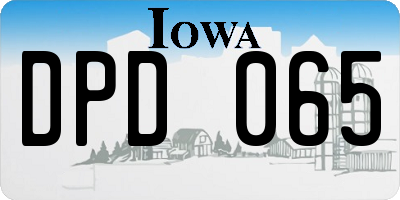 IA license plate DPD065