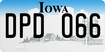 IA license plate DPD066