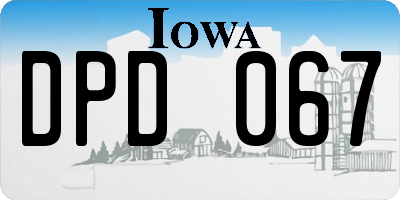 IA license plate DPD067