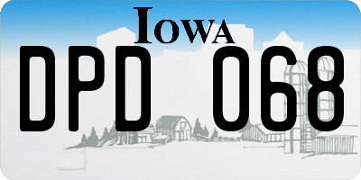 IA license plate DPD068